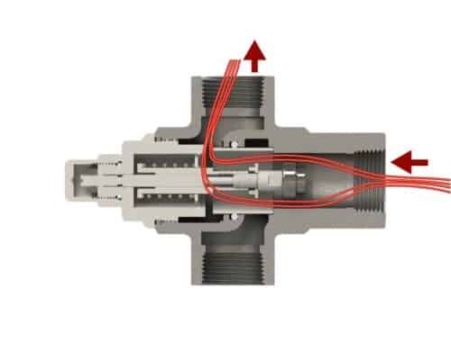 Animation of Diverting Valve of Hot Temperature