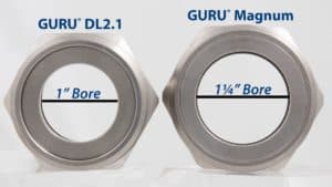 GURU Plug size comparison