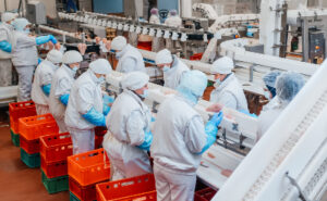 Food assembly workers on Plant Line